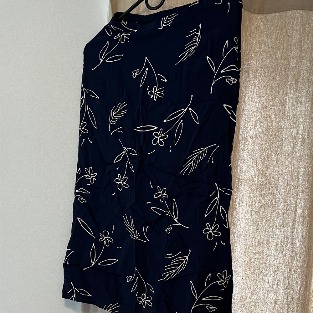 Vintage Floral Print Slip Skirt (25” waist)